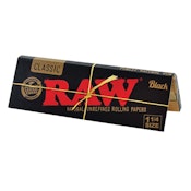 RAW: BLACK 1 1/4" ROLLING PAPERS